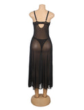 Sexy Egypt Mesh Lace Long Split Nightgown