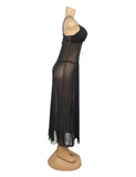 Sexy Egypt Mesh Lace Long Split Nightgown