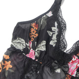 Sexy Egypt Mesh Lace Long Split Nightgown