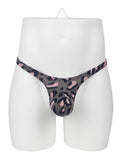 Green & Black & Leopard Snakeskin Pattern Sexy Men's Thong