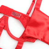 Red Sexy Egypt Hollow Out Bow Tie Bodysuit Lingerie