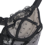 Sexy Egypt Embroidery Lace Hollow Suspender Bodysuit