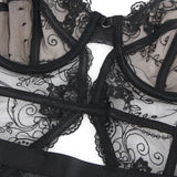 Sexy Egypt Embroidery Lace Hollow Suspender Bodysuit