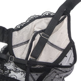 Sexy Egypt Embroidery Lace Hollow Suspender Bodysuit