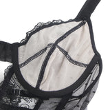 Sexy Egypt Embroidery Lace Hollow Suspender Bodysuit