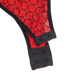 Sexy Egypt Flocked Mesh Halter Neck Crotchless Bodysuit