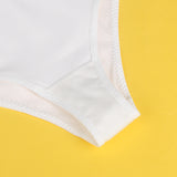 Sexy Striped Fabric Lace Bow Women Underwear