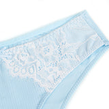 Sexy Striped Fabric Lace Bow Women Underwear