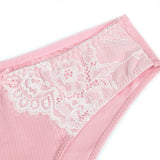 Sexy Striped Fabric Lace Bow Women Underwear