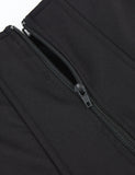 6 Pieces Plastic Bones Black Sexy Tube Top Zipper Palace Style Egypt Corset