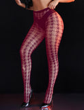 Black Sexy Houndstooth Pantyhose