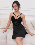 Sexy Egypt Modal Lace Slit Nightdress