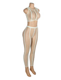 White sexy luminous sleeveless two pieces bodystocking egypt