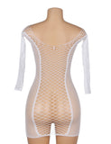 White Glow-In-The-Dark Long Sleeves Bodystocking Egypt