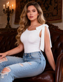 Sexy Egypt Bow Tie Sleeveless Off-shoulder Open Crotch Bodysuit