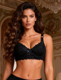 Black & White Sexy Lace Underwire Thin Padded Cup Bras For Women Egypt