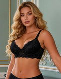 Wine High Quality Lace Comfortable T-shirt Bra