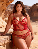 Butterfly Pattern Embroidery Mesh Lingerie Set Egypt With Underwire