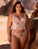 Butterfly Pattern Embroidery Mesh Lingerie Set Egypt With Underwire