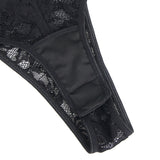 Lace Square-neck Short-sleeve Open-crotch Jumpsuit Egypt