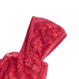 Lace Square-neck Short-sleeve Open-crotch Jumpsuit Egypt