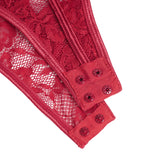 Lace Square-neck Short-sleeve Open-crotch Jumpsuit Egypt