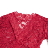 Lace V-neck Long Sleeves Crotchless Bodysuit Egypt