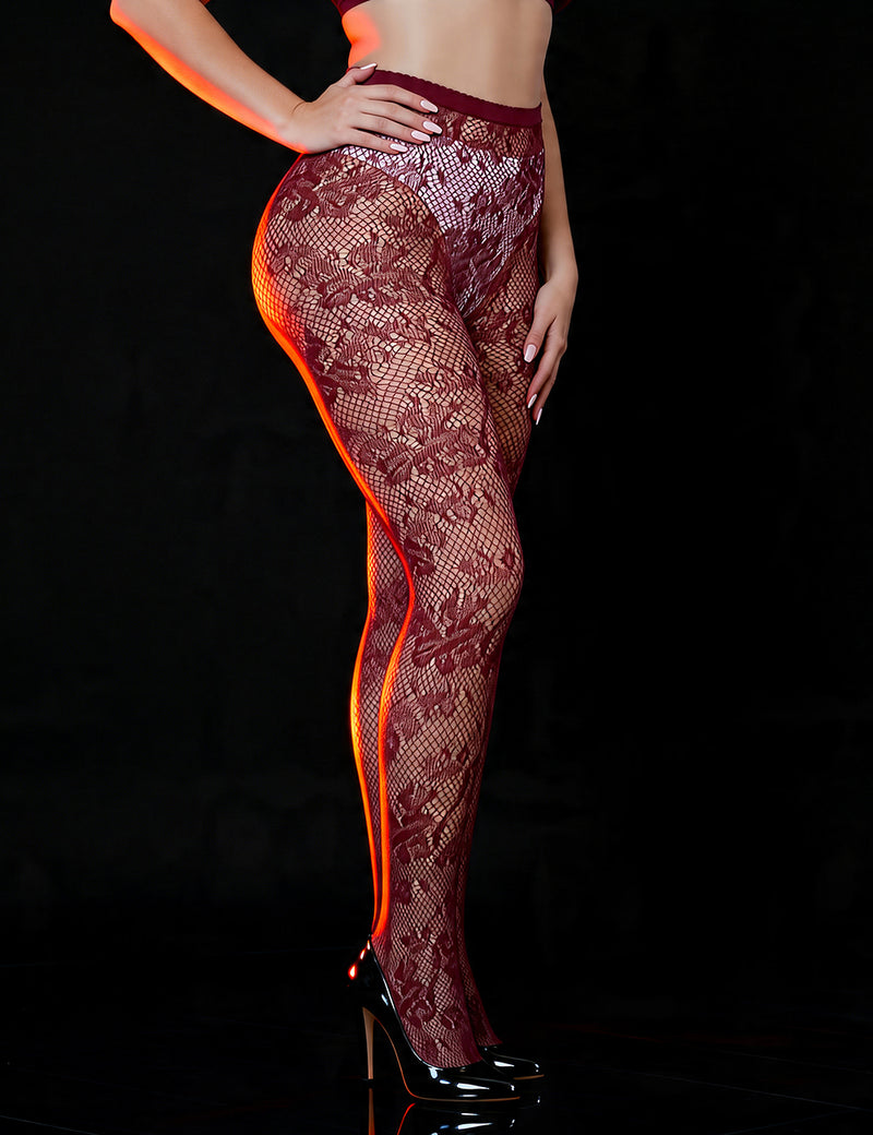 Sexy Vine Flower Fishnet Pantyhose