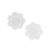 White Flower Shape Laser Look Nipple Covers