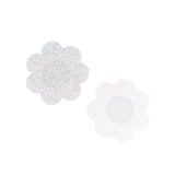 White Flower Shape Laser Look Nipple Covers