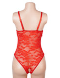 Sexy Lace Tassel Halter Neck Cutout Bodysuit
