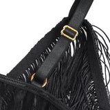 Sexy Lace Tassel Halter Neck Cutout Bodysuit