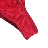 Sexy Lace Deep V Neck Long Sleeves Open Crotch Bodysuit