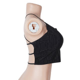 Black Sexy Slim Fit Rhinestone Seamless Backless Short Camisole