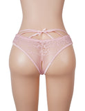 Lace Sexy Cross Straps Women Crotchless Panty