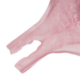 Lace Sexy Cross Straps Women Crotchless Panty