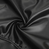 Black Sexy Men Zipper PU Leather Boxer
