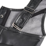 8 Pieces Boning Black Halter Neck Deep V Zippered Faux Leather Corset Egypt