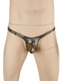 Green & Black & Leopard  & White & Tiger Snakeskin Pattern Sexy Men's Thong