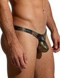 Green & Black & Leopard  & White & Tiger Snakeskin Pattern Sexy Men's Thong