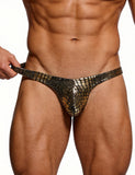 Green & Black & Leopard  & White & Tiger Snakeskin Pattern Sexy Men's Thong