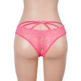 Lace Sexy Cross Straps Women Crotchless Panty