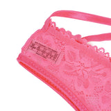 Lace Sexy Cross Straps Women Crotchless Panty