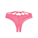 Lace Sexy Cross Straps Women Crotchless Panty