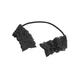 Black Sexy Mesh Lace Up Garter Lingerie