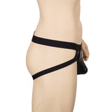 Black Sexy Men PU Leather Mesh Jockstrap
