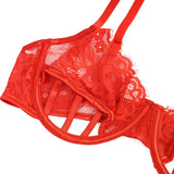 Red Sexy Lace Lingerie Set