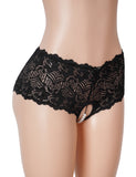 Sexy Lace Pearl Open Crotch Women Panty
