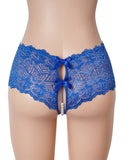 Sexy Lace Pearl Open Crotch Women Panty