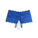 Sexy Lace Pearl Open Crotch Women Panty